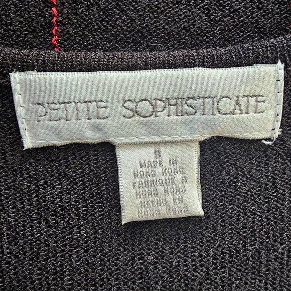 Petite Sophisticate Plaid Scoop Neck Knit Top Vest | NWOT | SP | Blk Red Cream - Picture 14 of 16